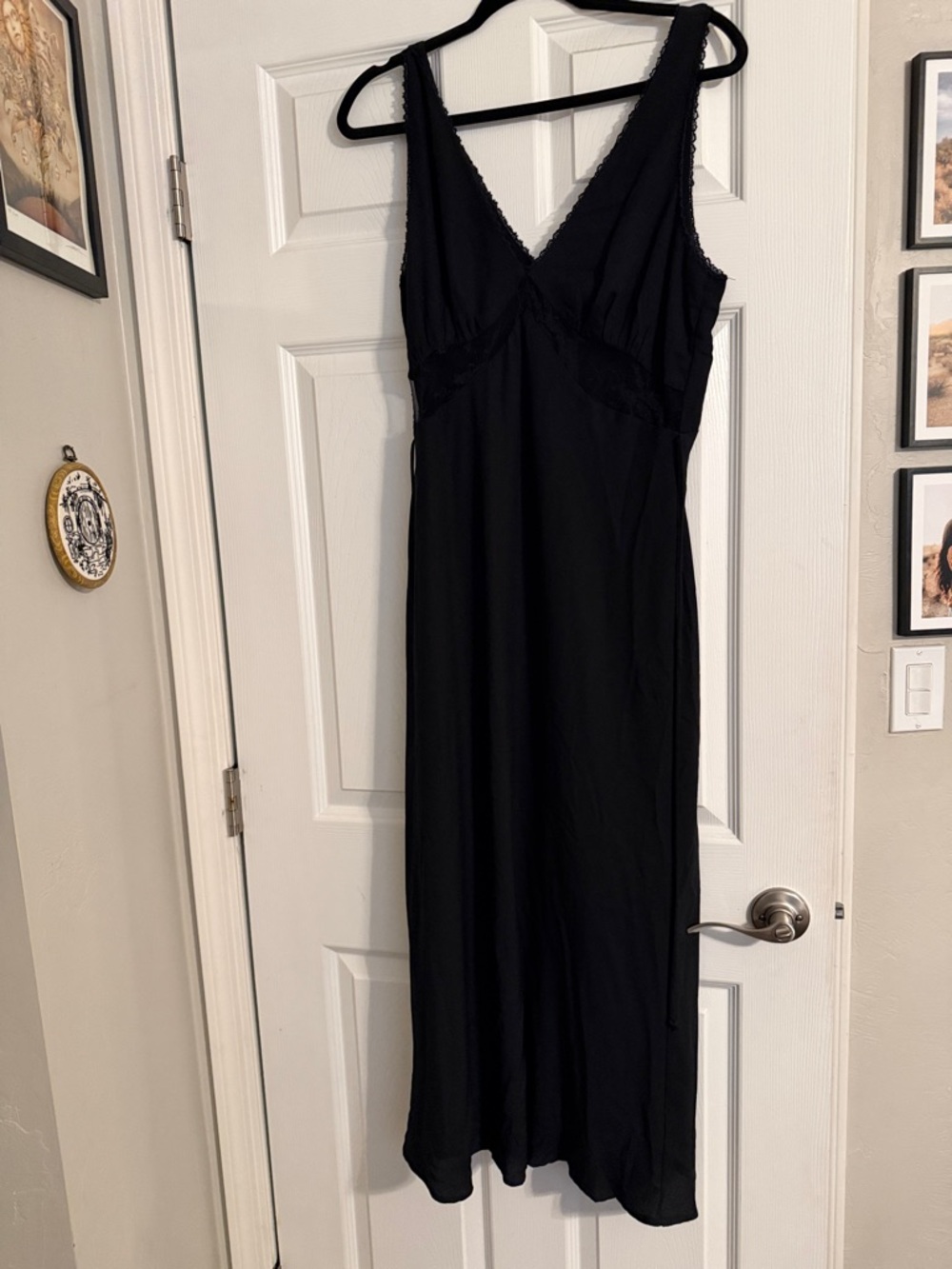 wild fable Black V‑Neck Maxi Dress